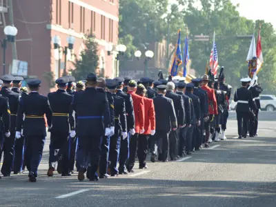 LFES Fallen Firefighter Memorial Parade march