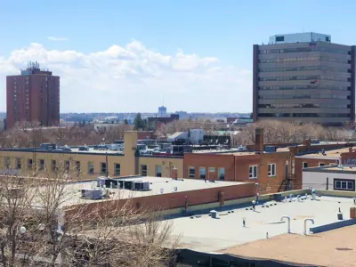 Lethbridge downtown from building top