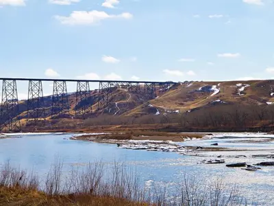 Oldman river Bridge Spring Melt