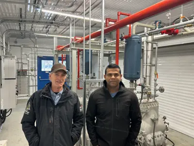 Muhammad Durrani and Mike Jensen inside complex