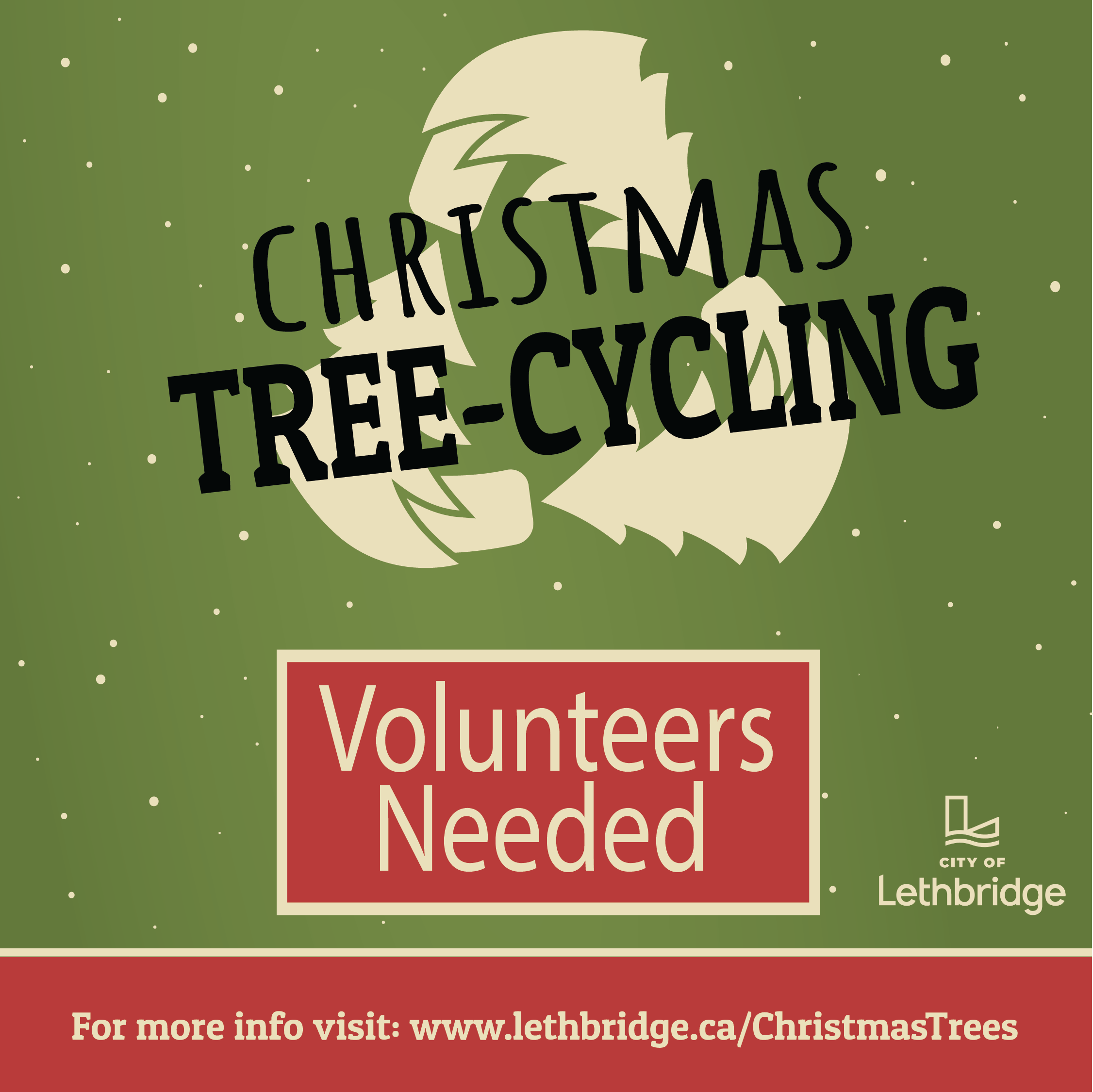 Christmas tree recycling recruitment poster