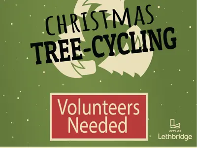 Christmas tree recycling recruitment poster