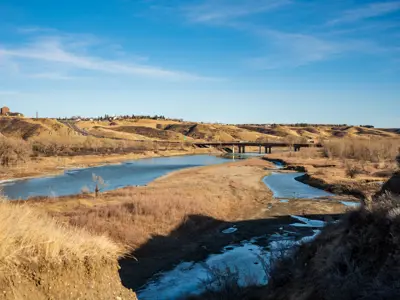 Winter Coulee Whoop Up Bridge River Bottom