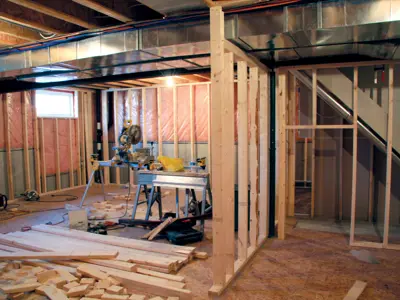 residential house basement framing 