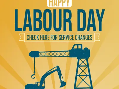 Labour Day Service Changes Graphic Newscentre