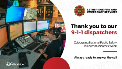 National Public Safety Telecommunicators Week recognizes Lethbridge’s 9-1-1 professionals 