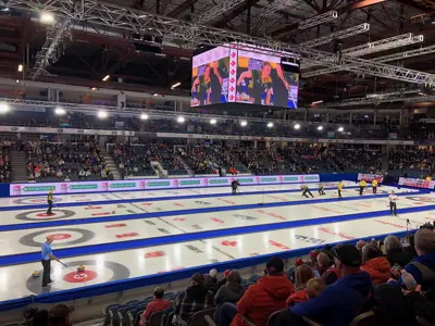 Lethbridge curling jumbo tron and ice