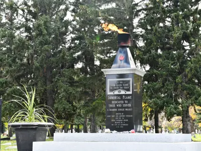 Eternal Flame Monument close up summer