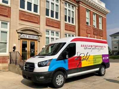 Galt Museum Van in front of Galt