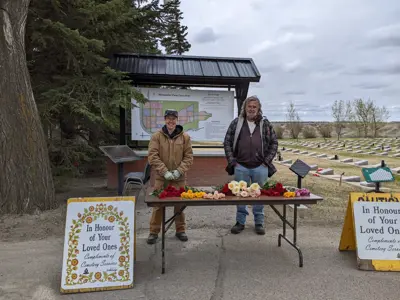 Mothers Day Flowers at cemetery 