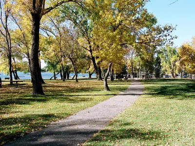 Fall Henderson Lake Walking Path 