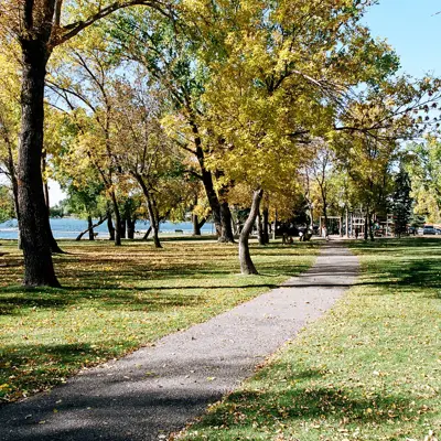 Fall Henderson Lake Walking Path
