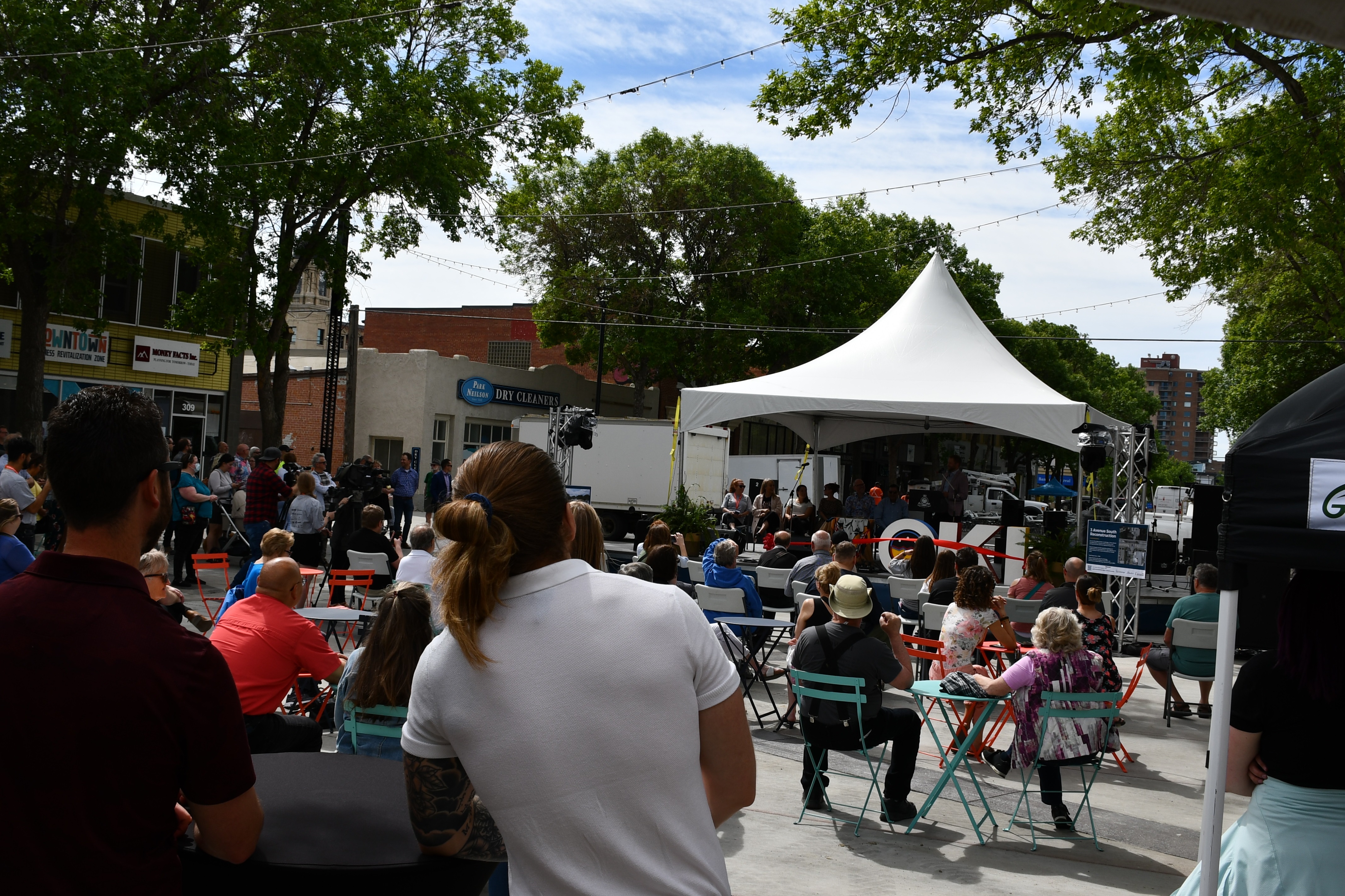 Festival Square Grand Opening Band Audience