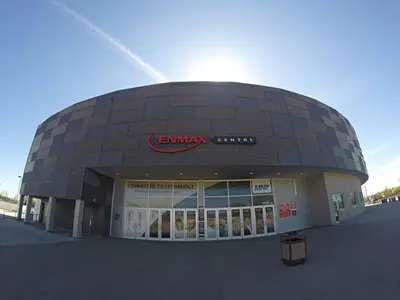 front of ENMAX Centre Outside